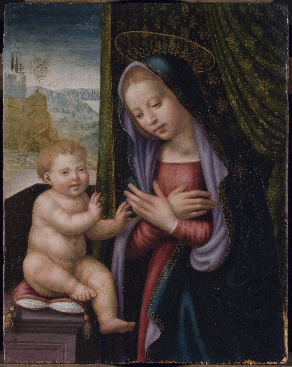 Madonna och barn av Giuliano Bugiardini