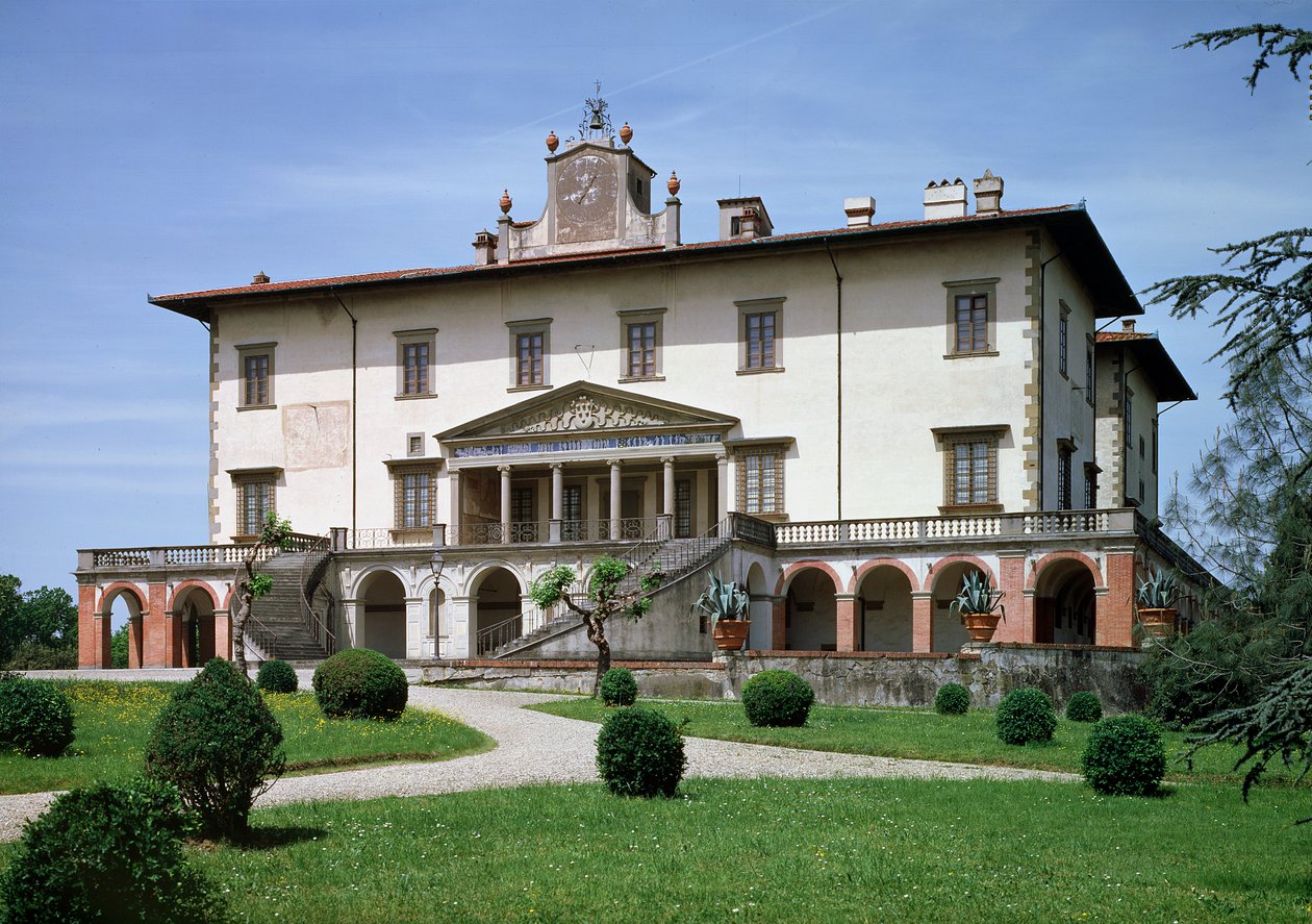 Medici-villan, byggd för Lorenzo den magnifika, 1480 av Giuliano Giamberti da Sangallo