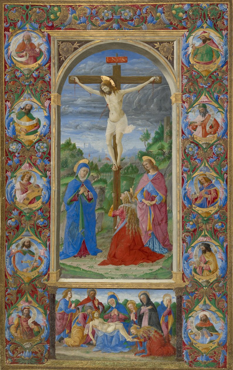 Blad från Innocentius VIII:s missal av Giuliano Amadei