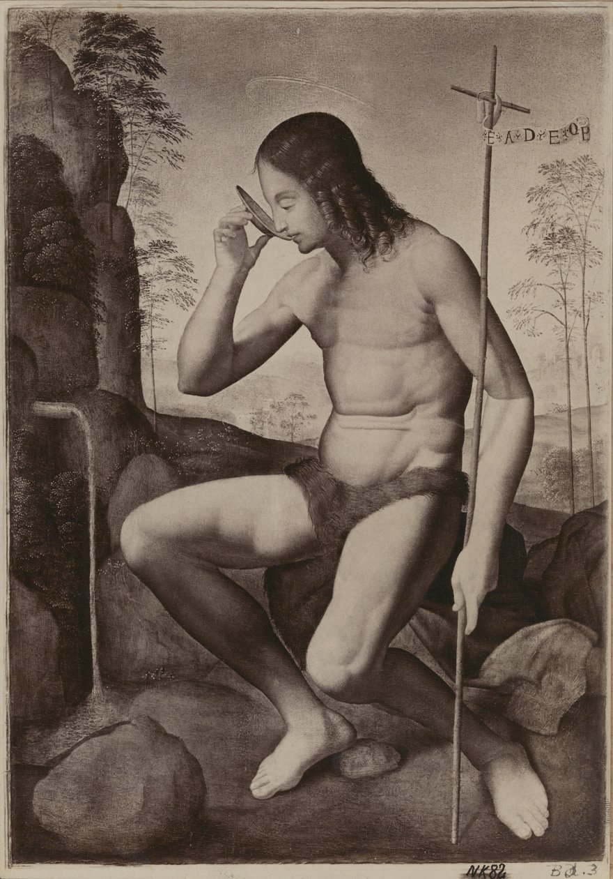 Johannes Döparen i vildmarken av Giuliano Bugiardini