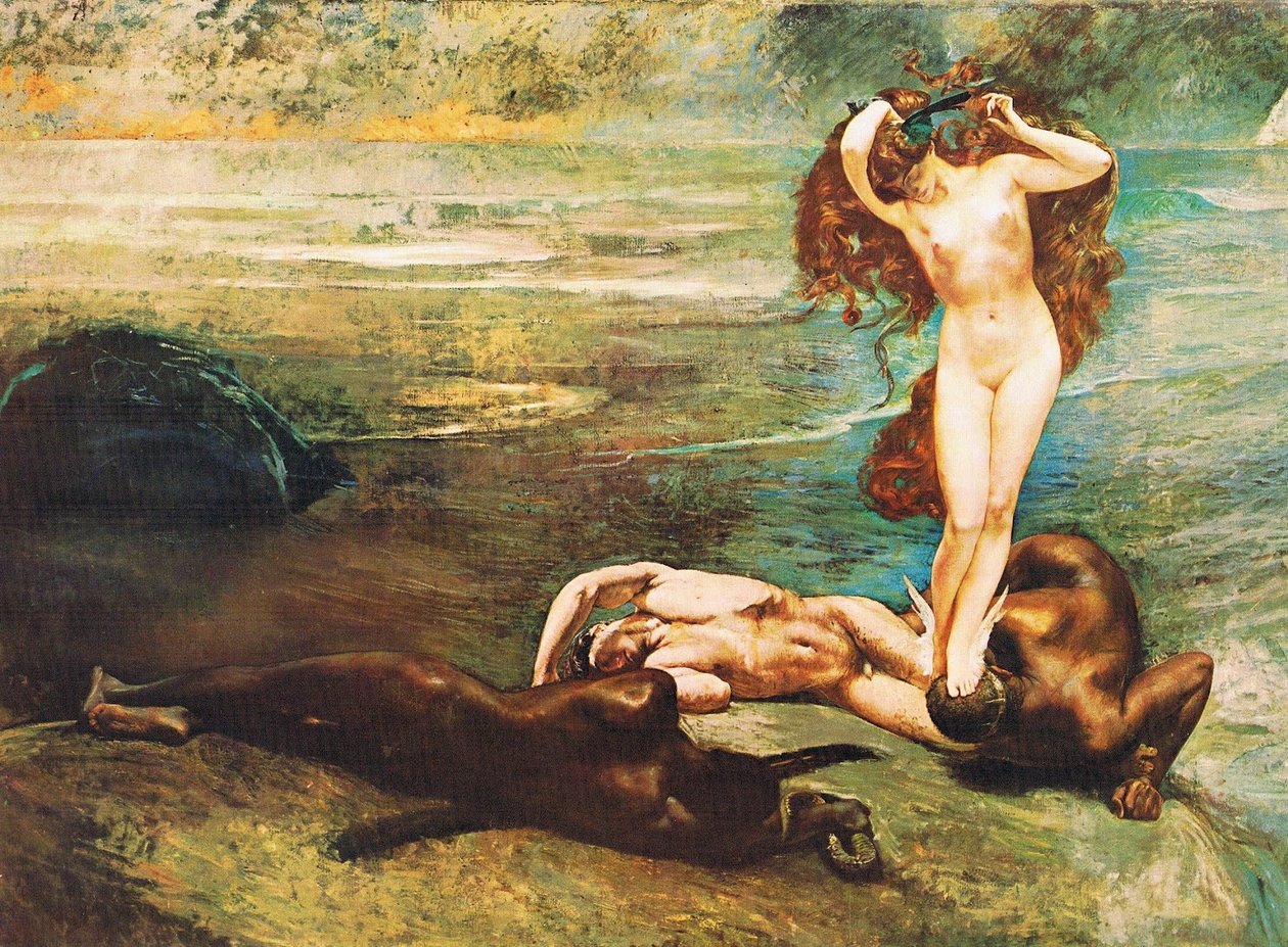  La Gorgone e gli eroinEnglish: The Gorgon and the Heroesn av Giulio Aristide Sartorio