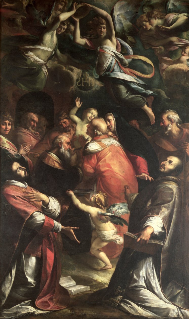 Kristi omskärelse med St. Ignatius av Loyola och St. Francis Xavier av Giulio Cesare Procaccini