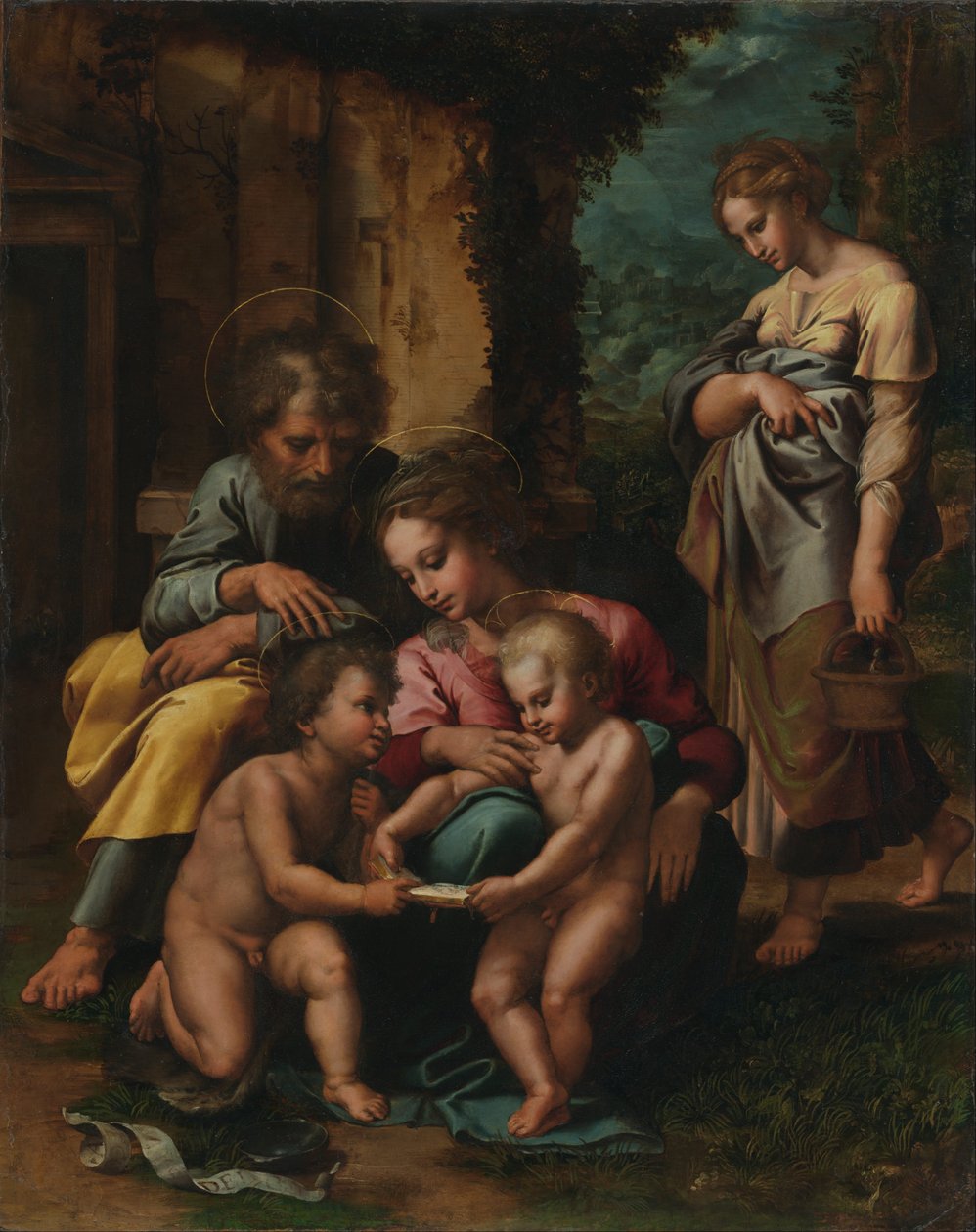 Den heliga familjen av Giulio Romano