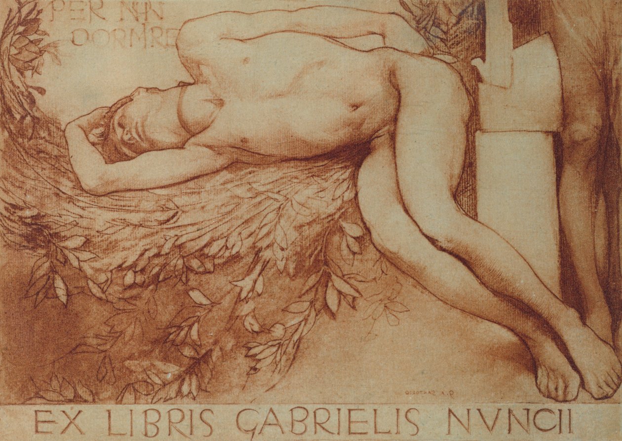 Ex Libris-kort för Gabriele d