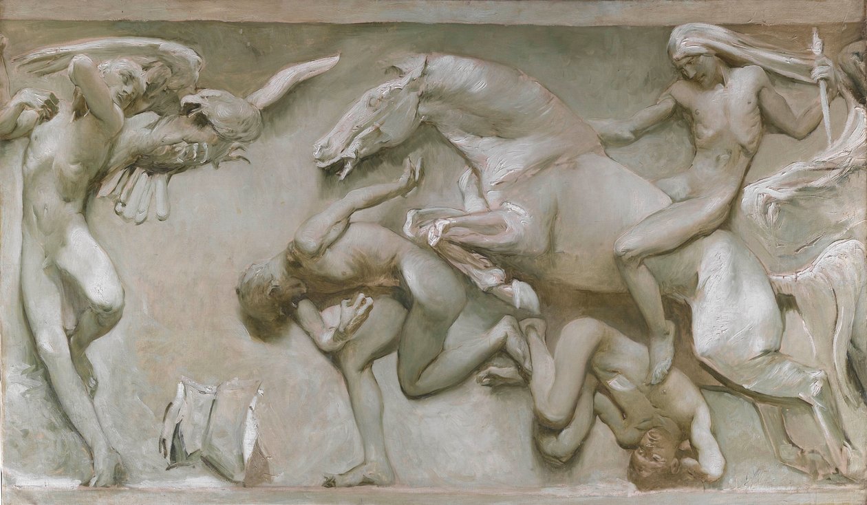 Från de stora upptäckterna, genom de dystra tiderna..., 1906. av Giulio Aristide Sartorio
