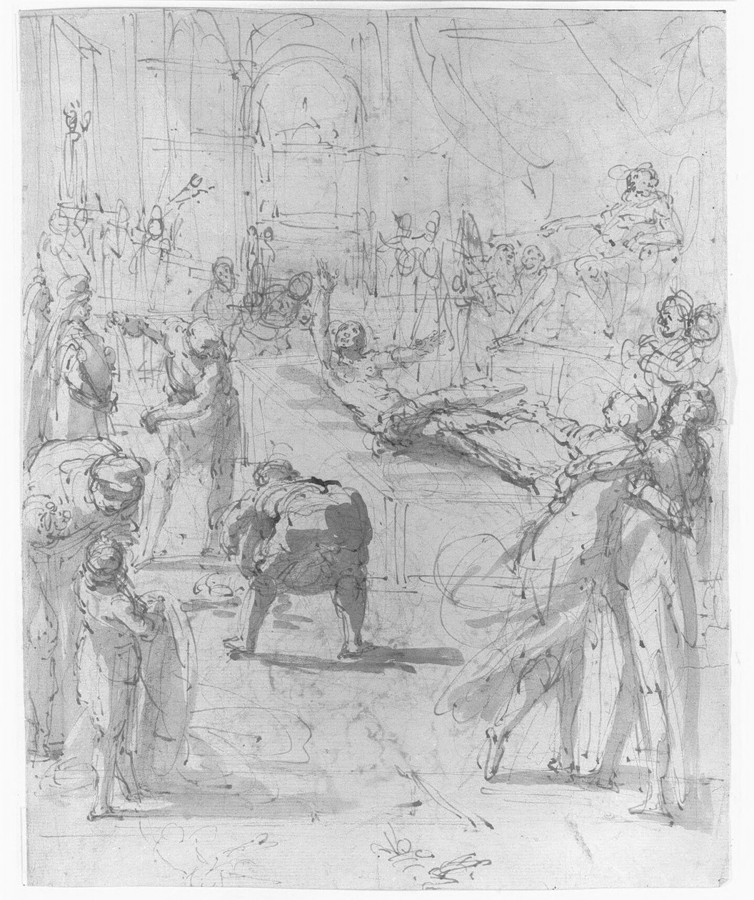 St Lawrences martyrskap av Giulio Benso