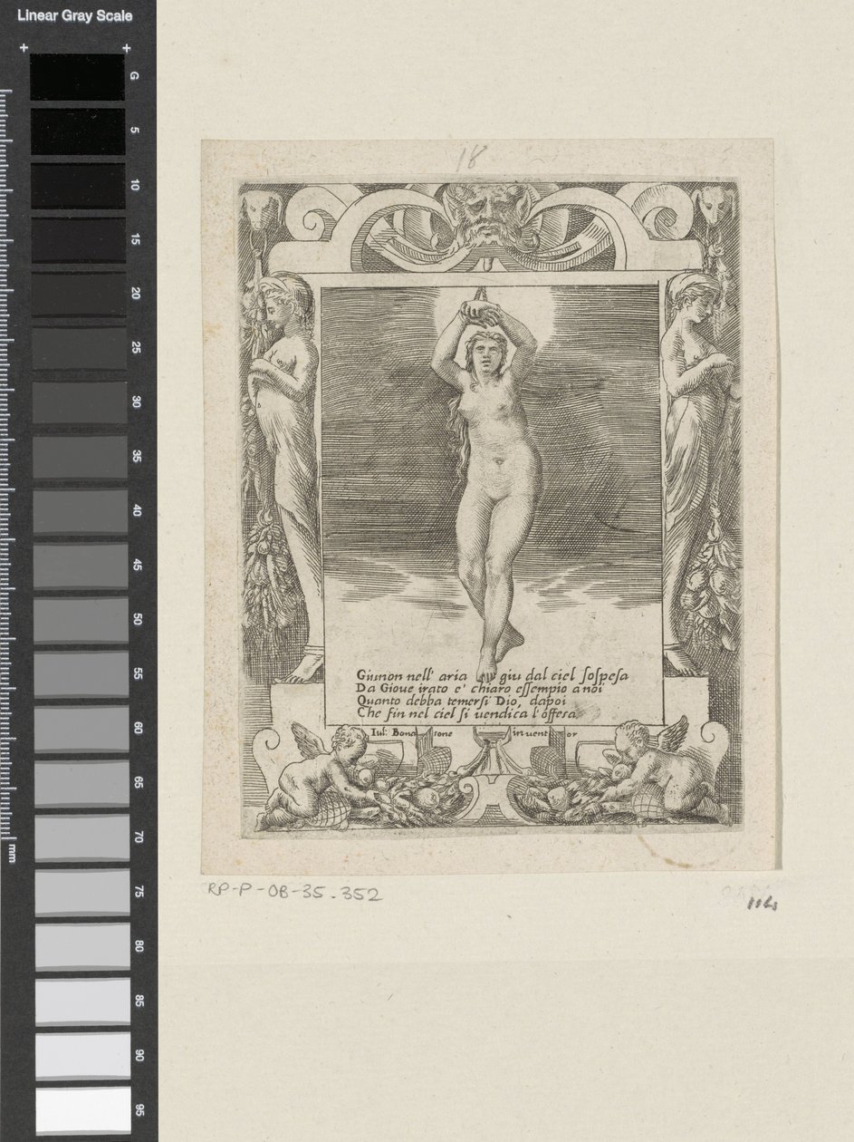 Juno hängde i luften Love, Anger and Jealousy of Juno (serietitel) Amori sdegni et gielosie di Giunone (serietitel) av Giulio Bonasone