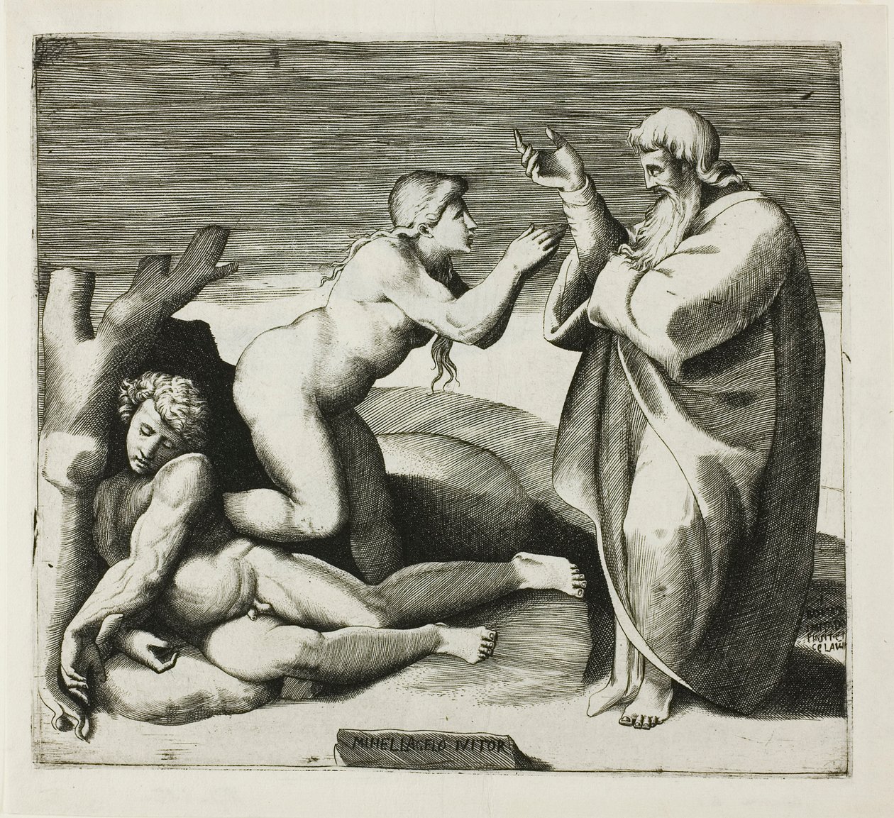 Evas skapelse av Giulio Bonasone