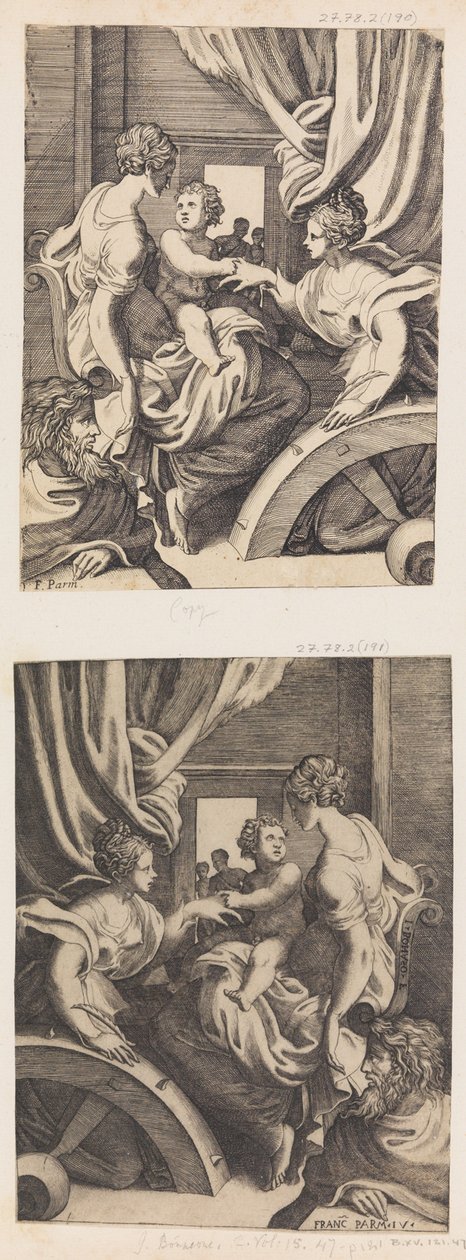 St. Catherines mystiska äktenskap. av Giulio Bonasone
