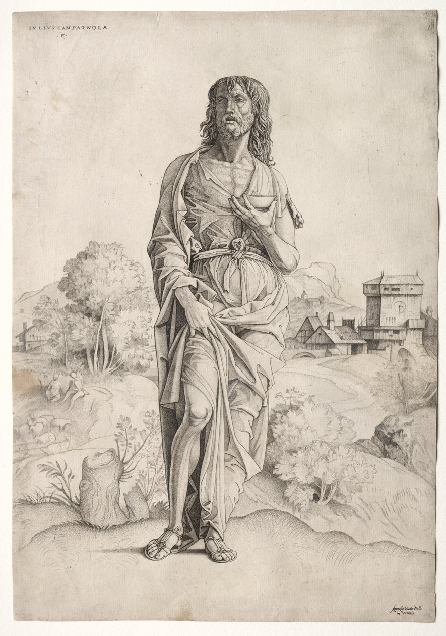 Johannes Döparen, ca. 1505. av Giulio Campagnola