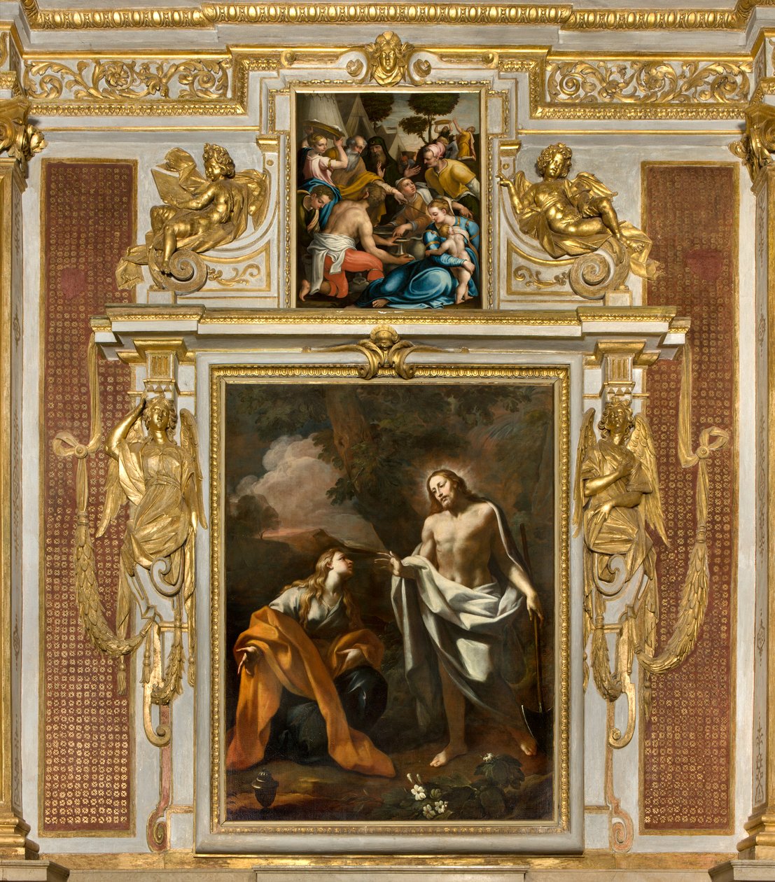 Giovanni Angelo Borroni, Kristi uppenbarelse för Magdalena 1750, Giulio Campi, Samling av Manna av Giulio Campi