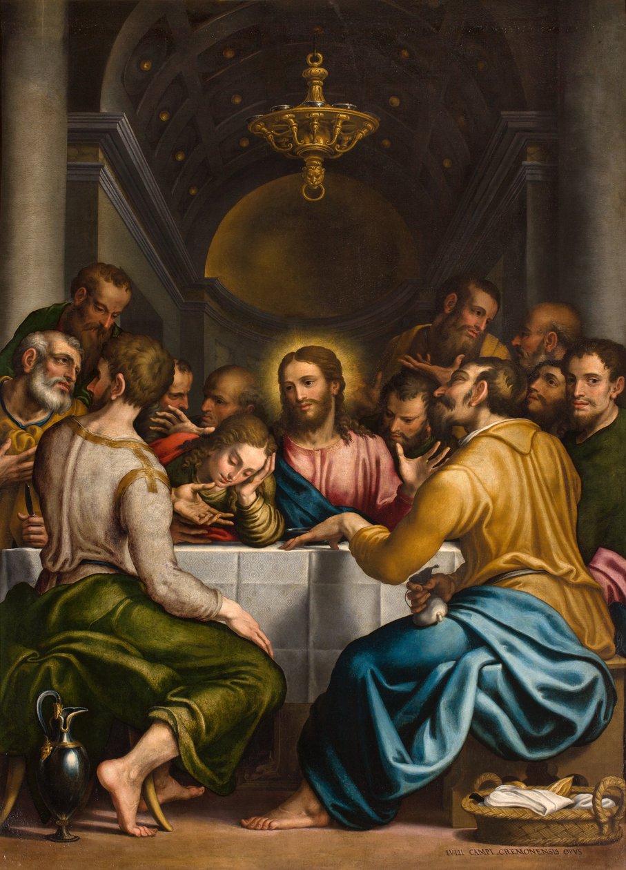 SS-sakramentets kapell, andra spanns norra sida, Giulio Campi, Nattvarden 1569 av Giulio Campi