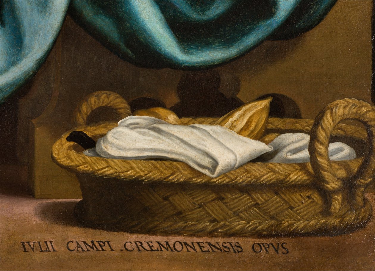 SS-sakramentets kapell, andra spanns norra sida, Giulio Campi, Nattvarden, detalj 1569 av Giulio Campi
