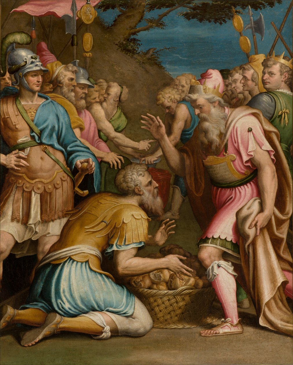 SS-sakramentets kapell, andra span söderut, Giulio Campi, Melkisedeks offer 1569 av Giulio Campi