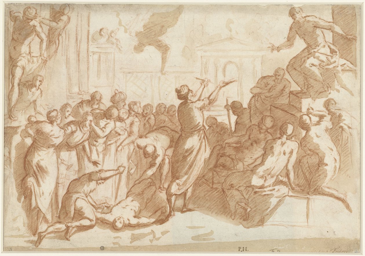 H. Marcus räddar en slav från döden av Giulio Carpioni (I)