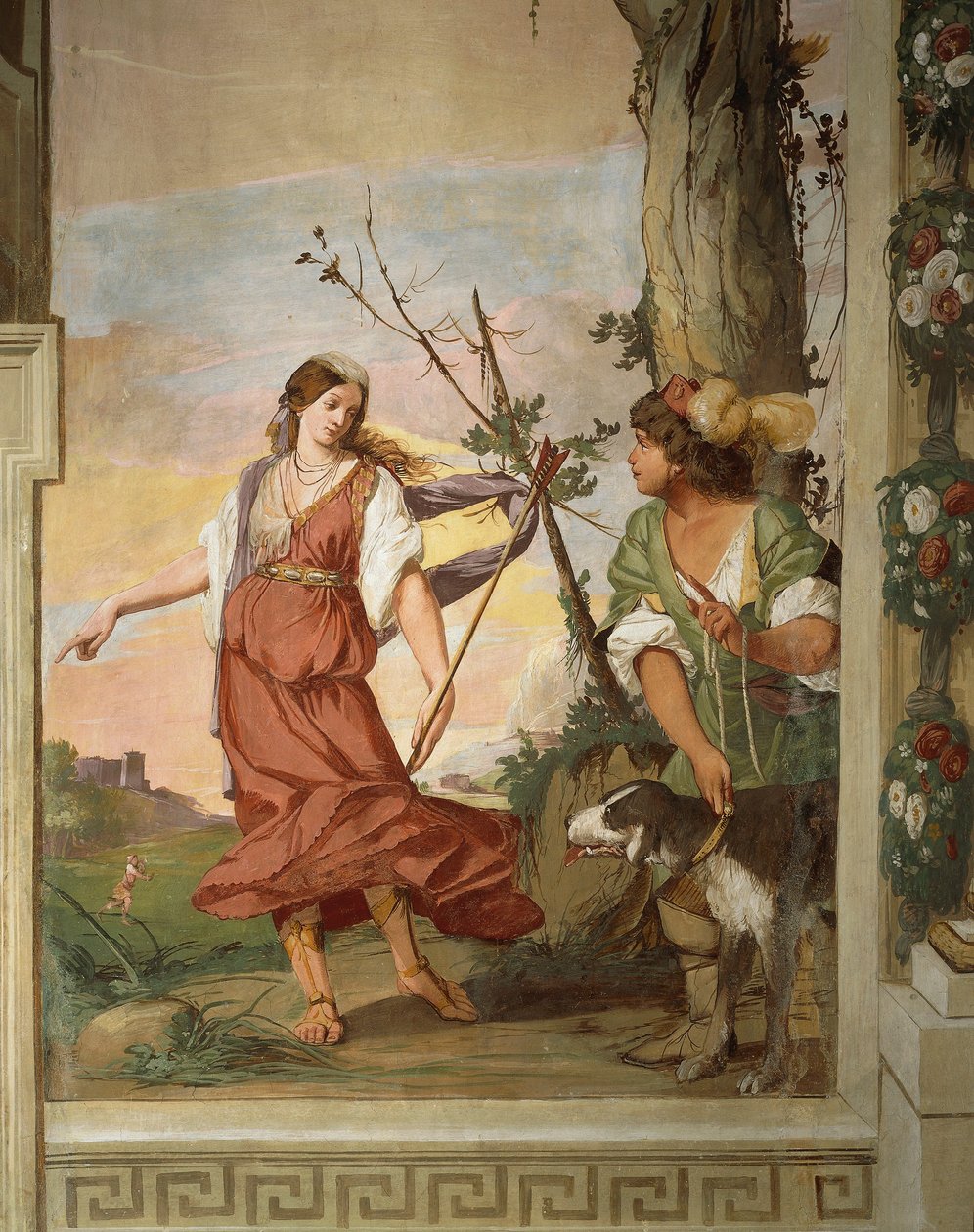 Shepherd Silvio sårar Dorinda av misstag och blir kär i henne av Giulio Carpioni av Giulio Carpioni