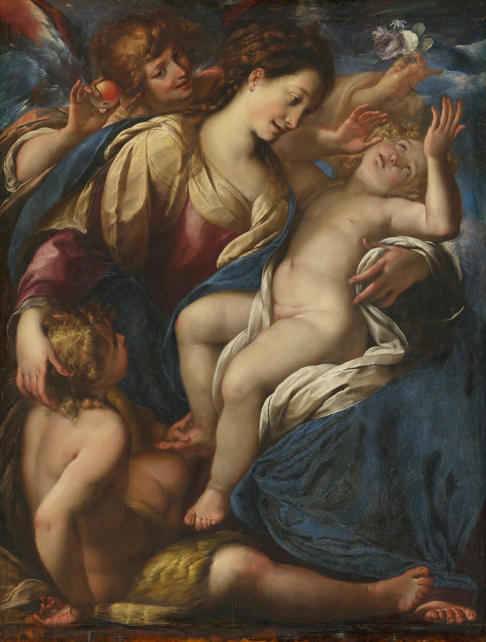 Maria mit Kind, dem Johannesknaben und einem Engel av Giulio Cesare Procaccini