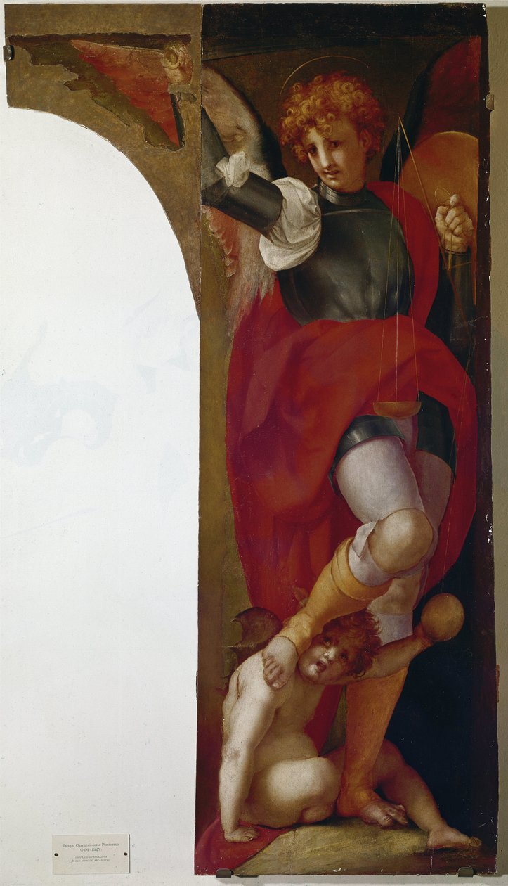 Michael Archangel (olja på trä, cirka 1519) av Giulio Cesare Procaccini