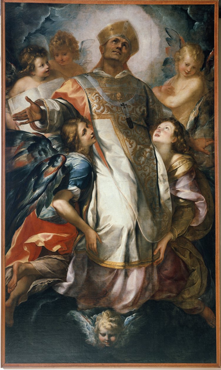 St Charles Borromeo in Glory (olja på duk av Giulio Cesare Procaccini