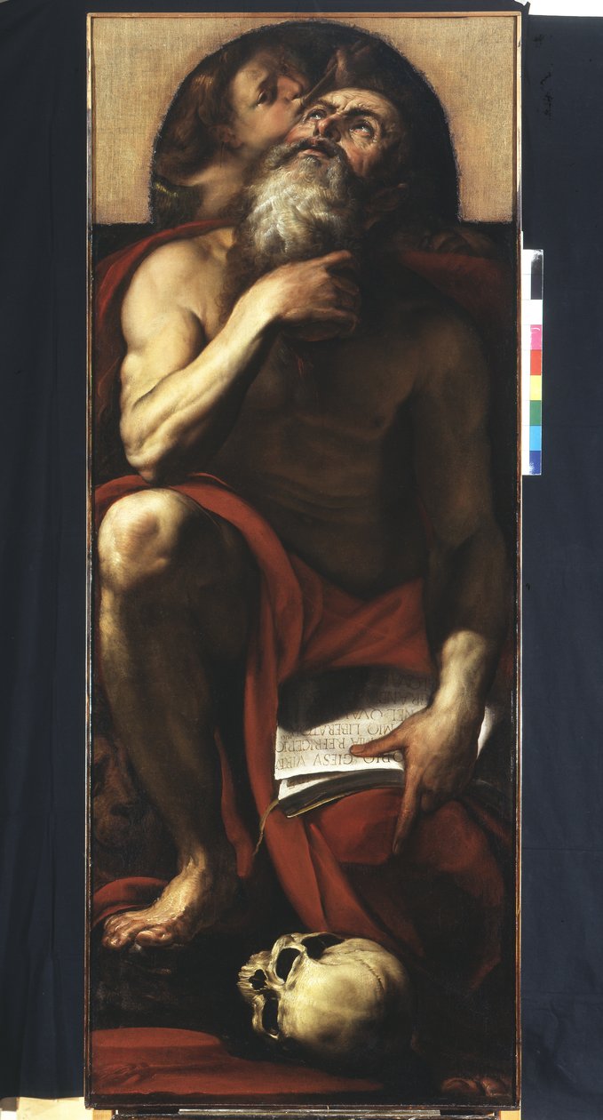 St. Hieronymus med en ängel av Giulio Cesare Procaccini