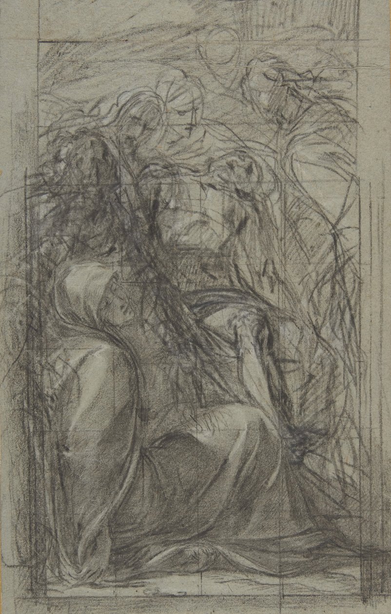 Studie för Pietà, 1604. av Giulio Cesare Procaccini