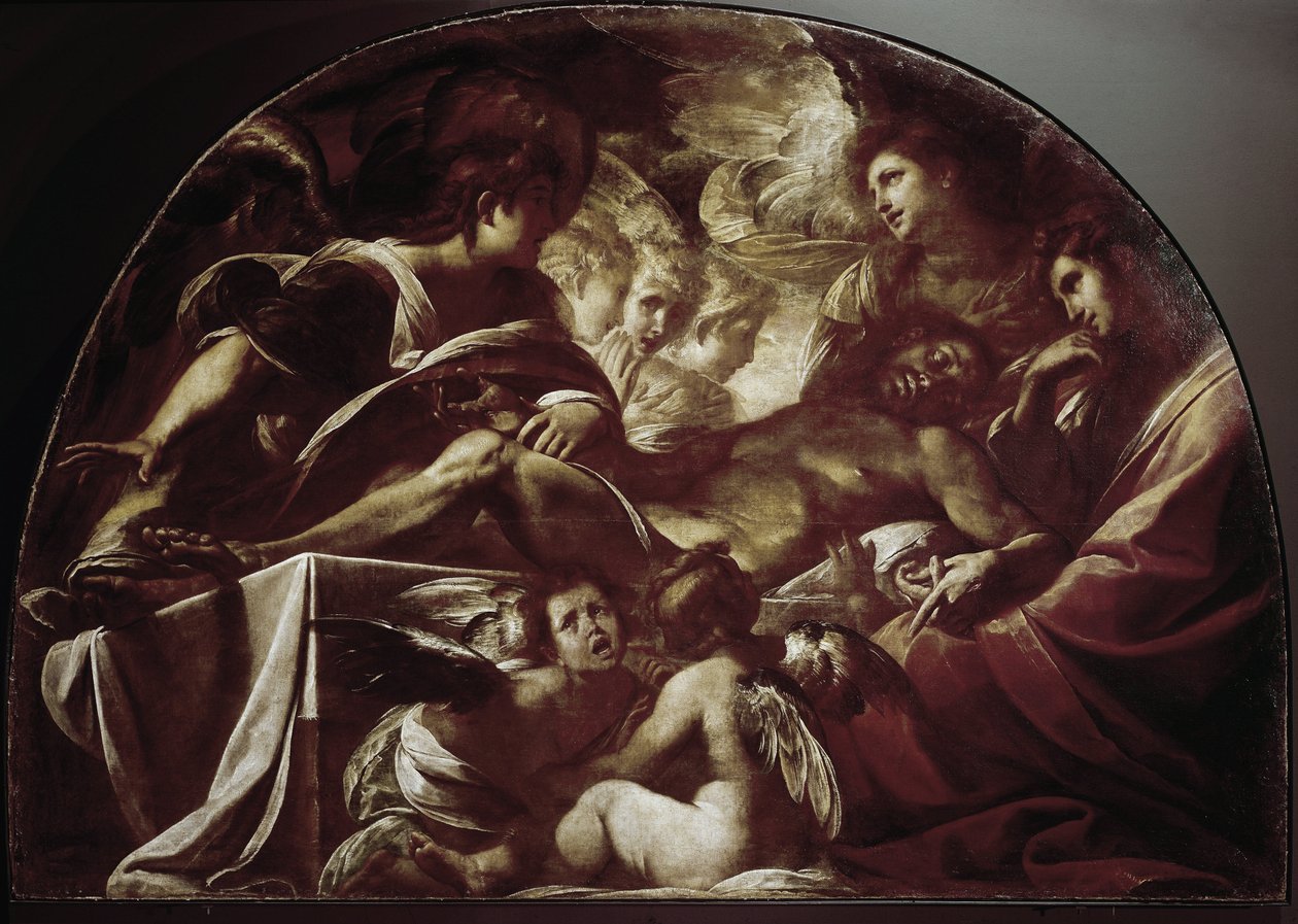 Den döde Kristus. (olja på duk av Giulio Cesare Procaccini