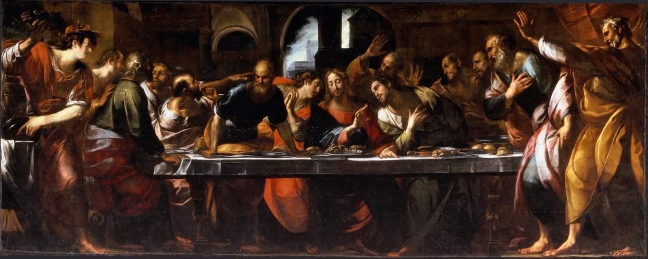 Den sista måltiden (olja på duk, ca 1618) av Giulio Cesare Procaccini