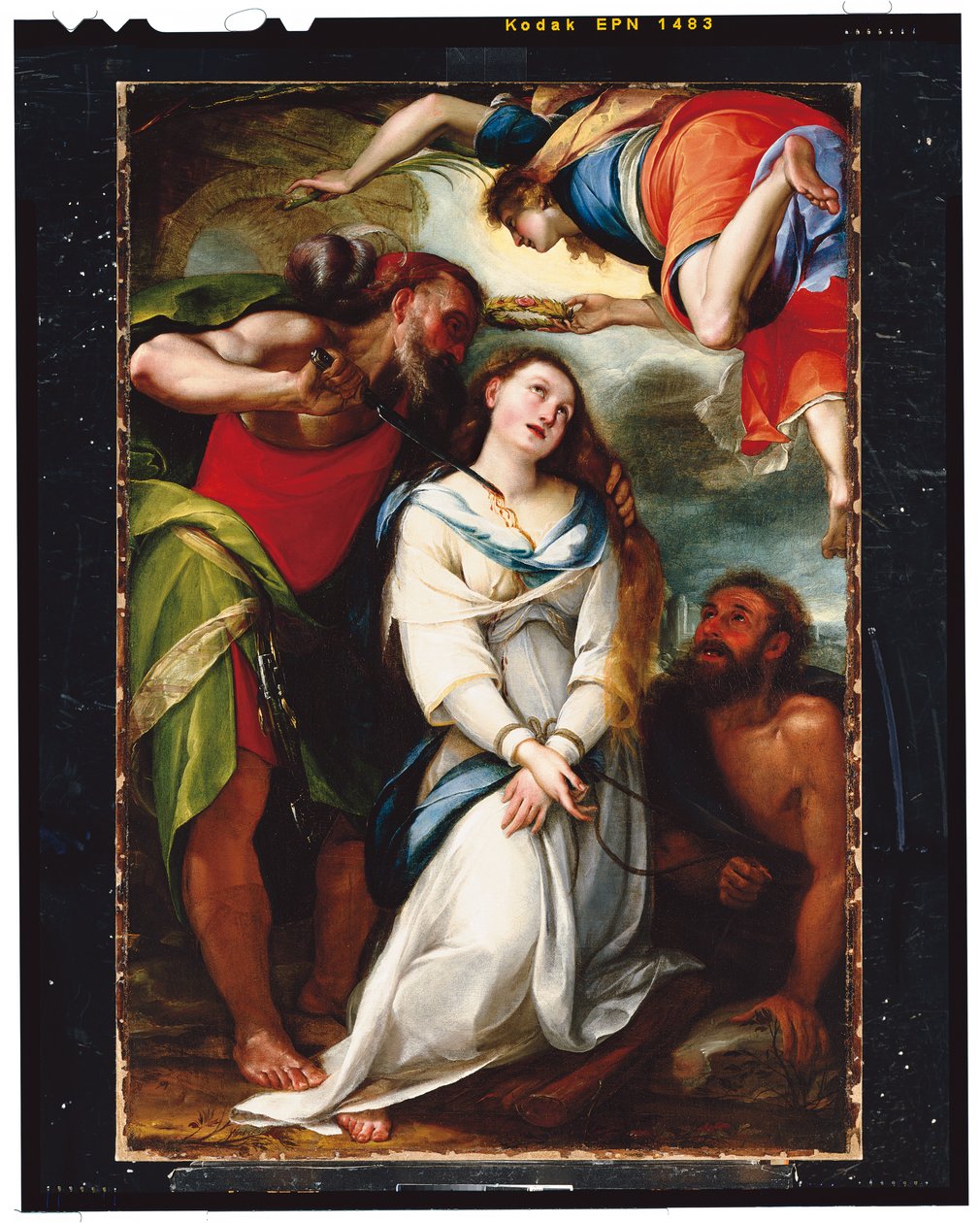 Saint Agnes martyrskap (olja på duk) av Giulio Cesare Procaccini