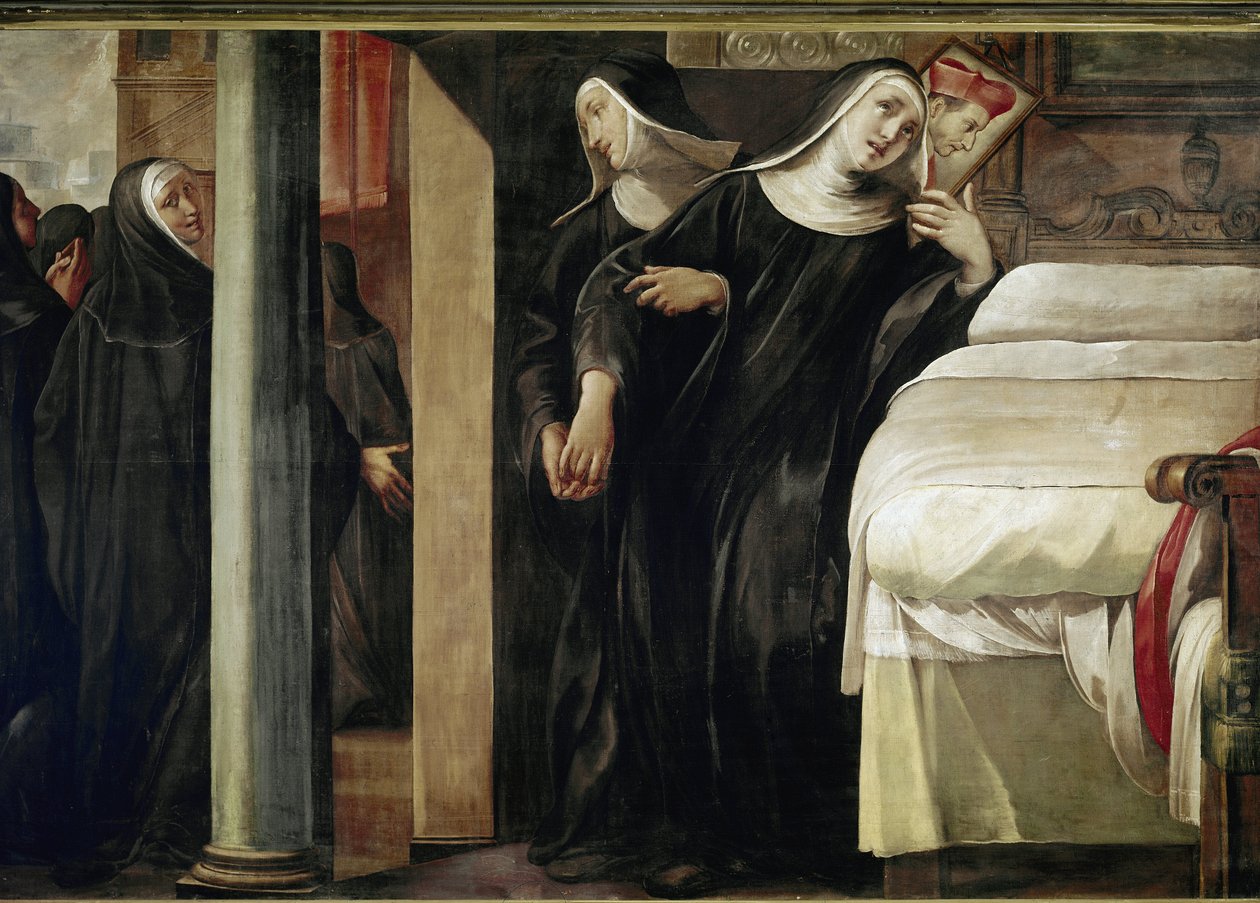 Syster Paola Giustinis mirakel (olja på duk av Giulio Cesare Procaccini