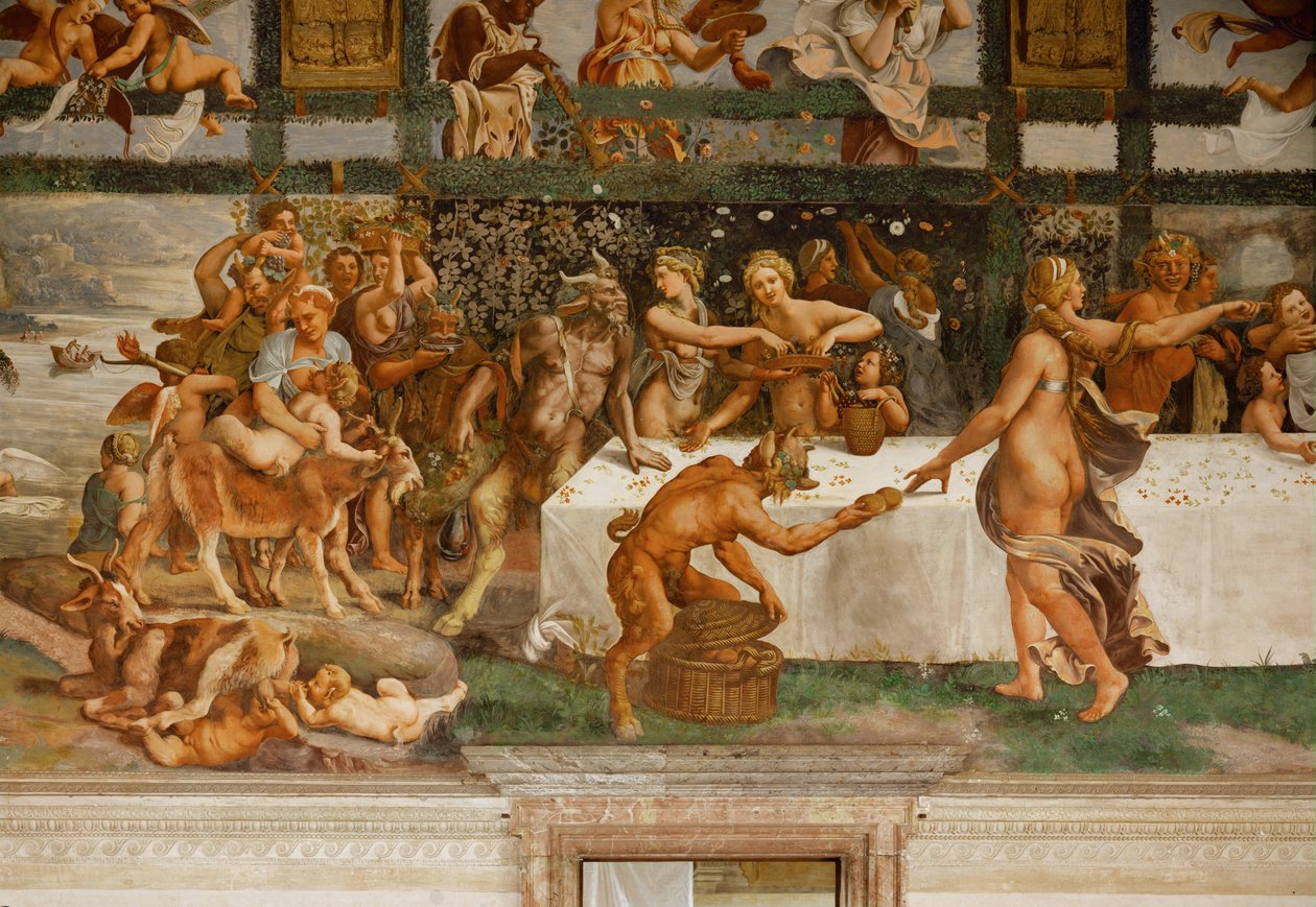 Bacchanalia (färsk) av Giulio Romano