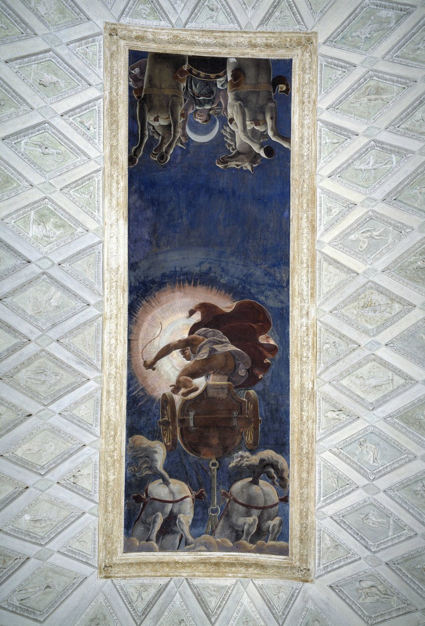 Taket i solrummet i Té-palatset i Mantua av Giulio Romano