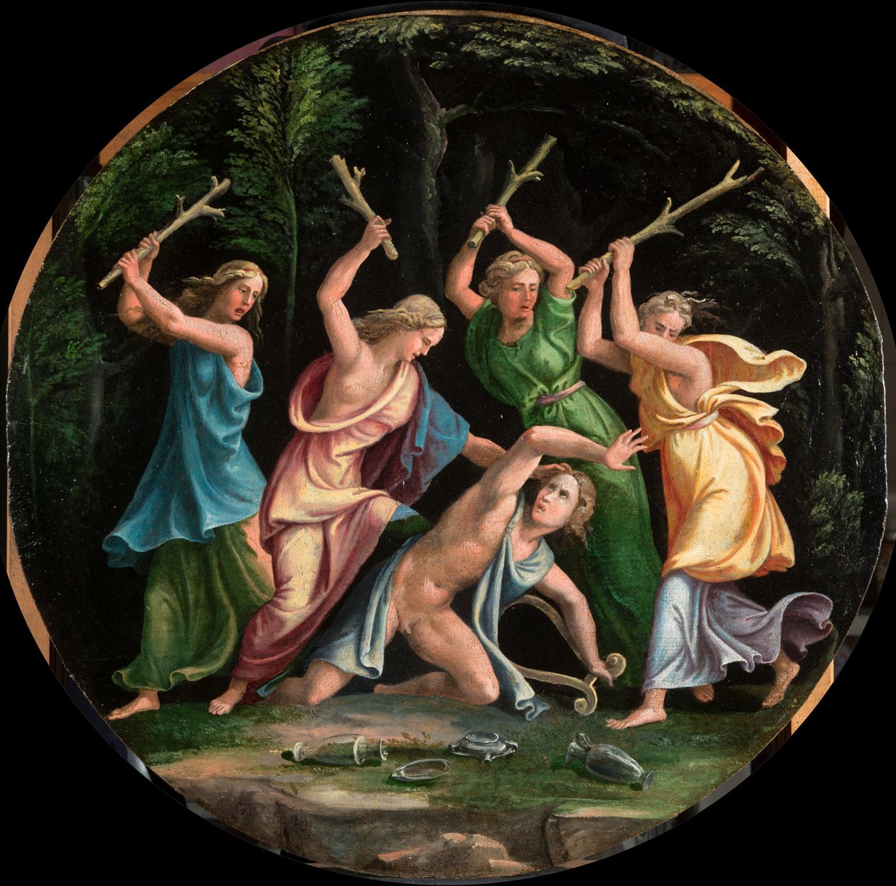 Orfeus död. av Giulio Romano