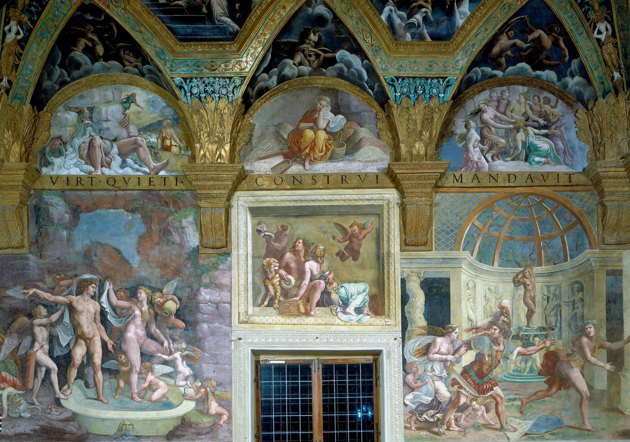 Skildringar av de gudomliga kärlekarna, Sala di Psiche av Giulio Romano