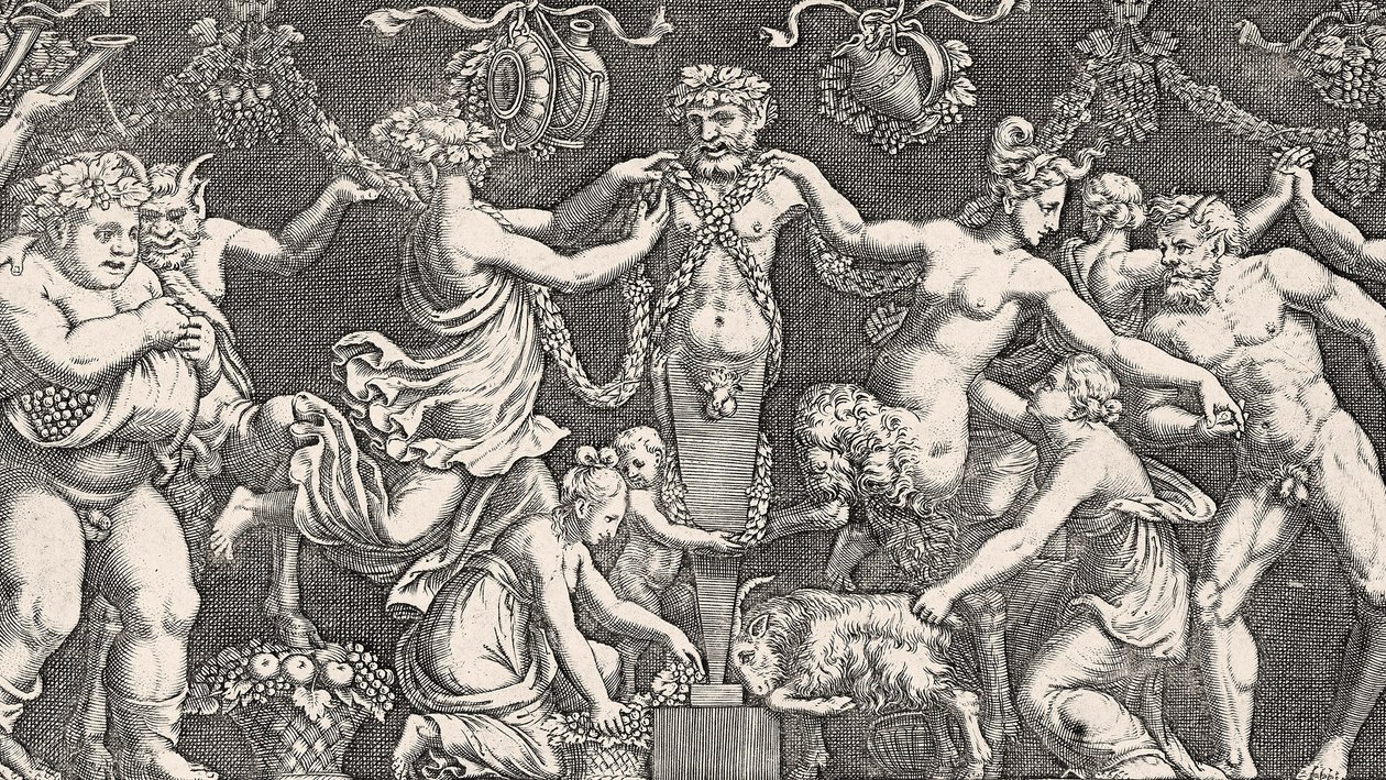 Offer till Priapus, c.1540 av Giulio Romano