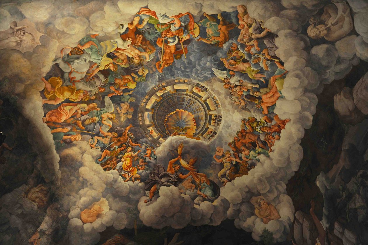Jättarnas fall Jättarnas hall, 1536 av Giulio Romano
