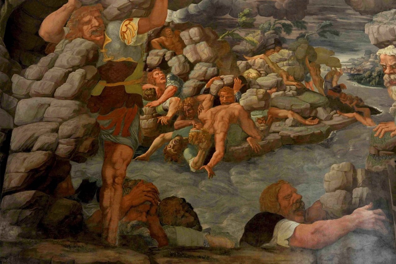 Jättarnas fall Jättarnas hall, 1536 av Giulio Romano