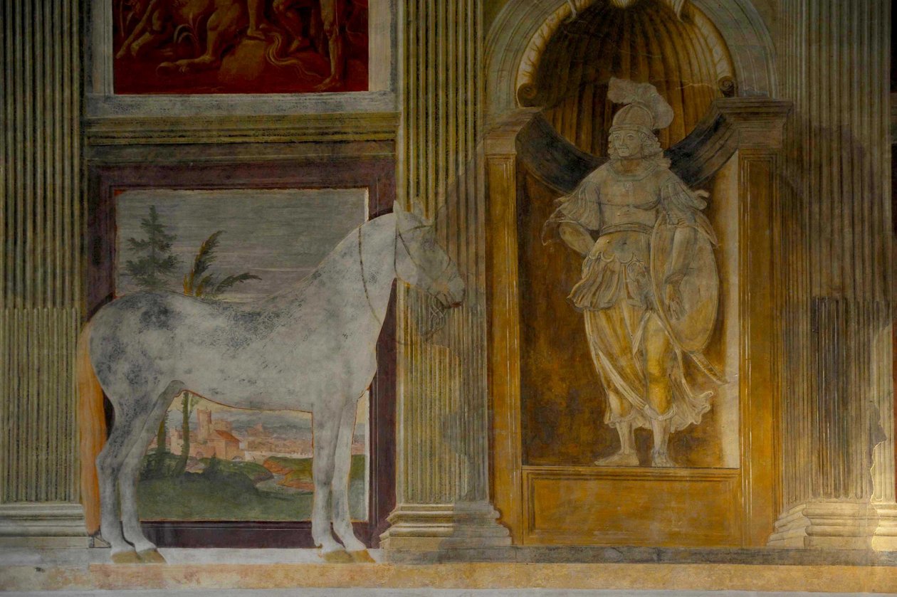 Hästhallen Sala dei Cavalli i Palazzo del Te, 1526-1534 av Giulio Romano