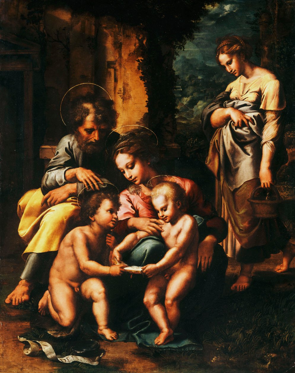 Den heliga familjen Spinola, av Giulio Romano