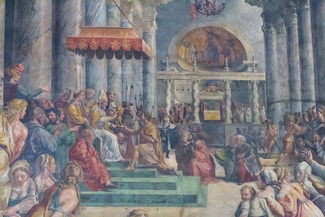Donationen av Rom, detalj av Giulio Romano