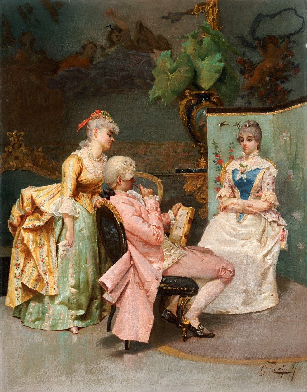 Sittningen, 1887 av Giulio Rosati