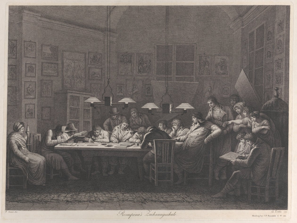 Rosaspinas teckningsakademi, 1811. av Giulio Tomba