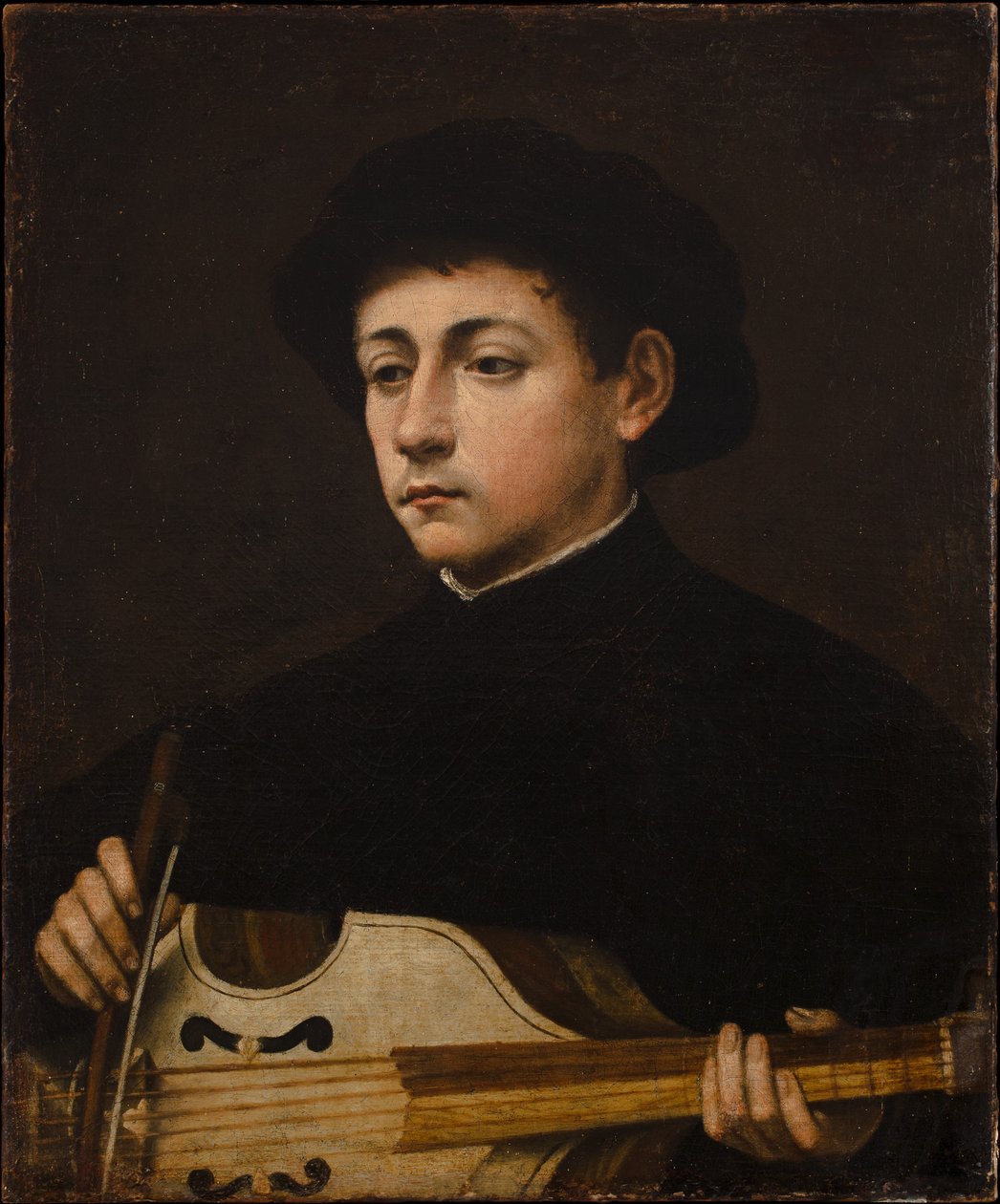 Portrait of a Musician  av Giulio attr.to Campi