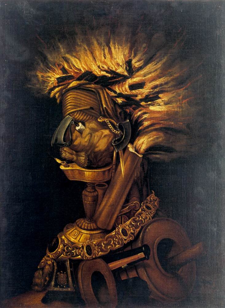Fire av Giuseppe Arcimboldo