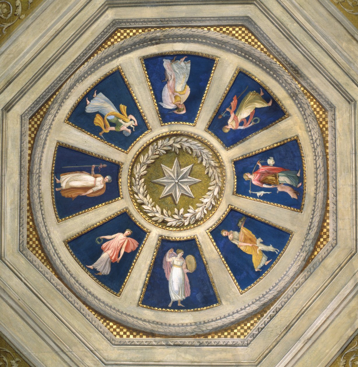 Maenad-tak i Palazzo Chigi, Rom, ca 1770-talet av Giuseppe Cades