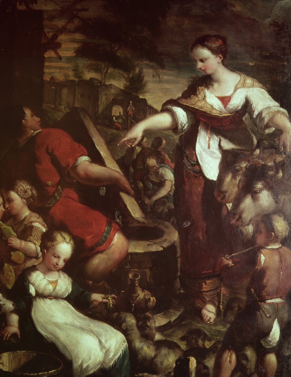 Rebecca vid brunnen av Giuseppe Caletti