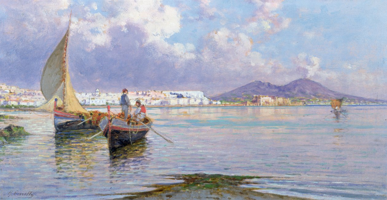 Neapel, från Mergellina av Giuseppe Carelli