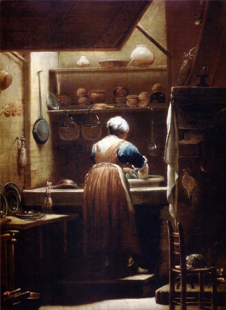The Kitchenmaid av Giuseppe Crespi