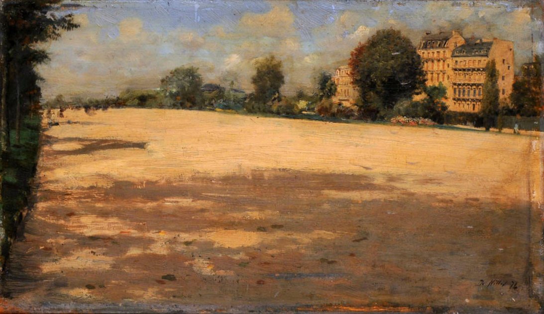 LandscapeAvenue du Bois de Boulogne av Giuseppe de Nittis
