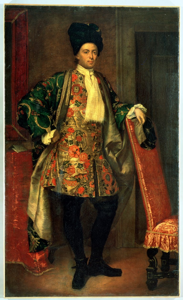 Porträtt av greve Giovanni Battista Vailetti av Giuseppe Ghislandi