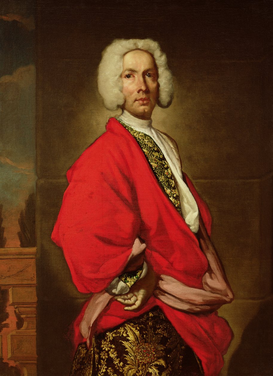 Porträtt av en man, tidigare identifierad som greve Galeatius Secco Suardo, ca 1710-20 av Giuseppe Ghislandi